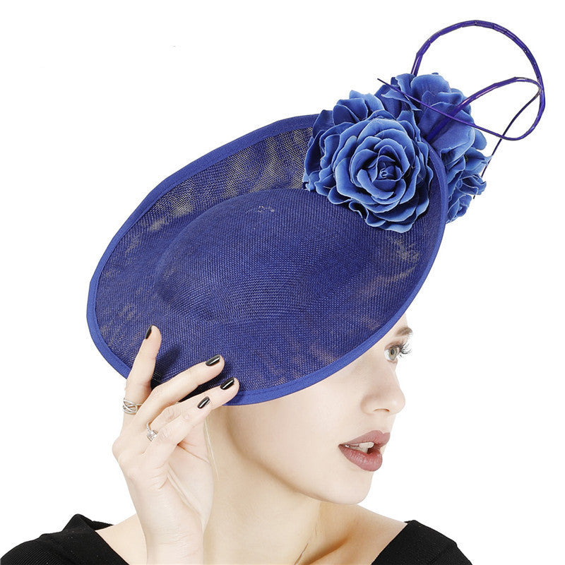 Best Headdress Bride Beige Top Hat Imitation Linen Headband Hairpin Dual-use