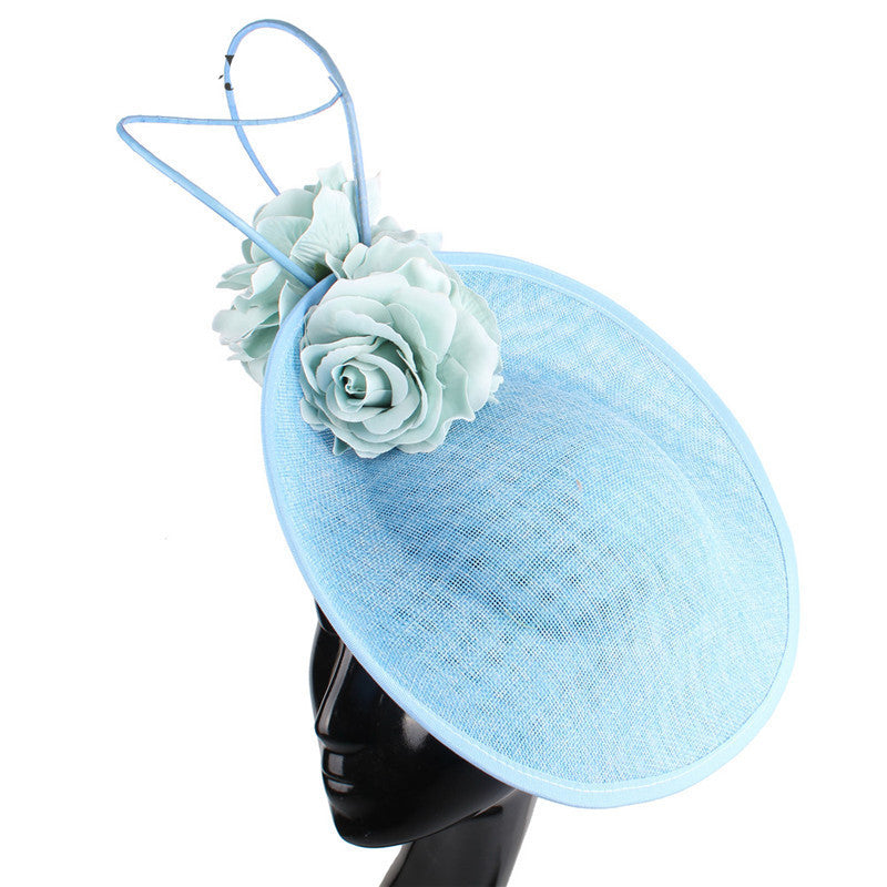 Best Headdress Bride Beige Top Hat Imitation Linen Headband Hairpin Dual-use