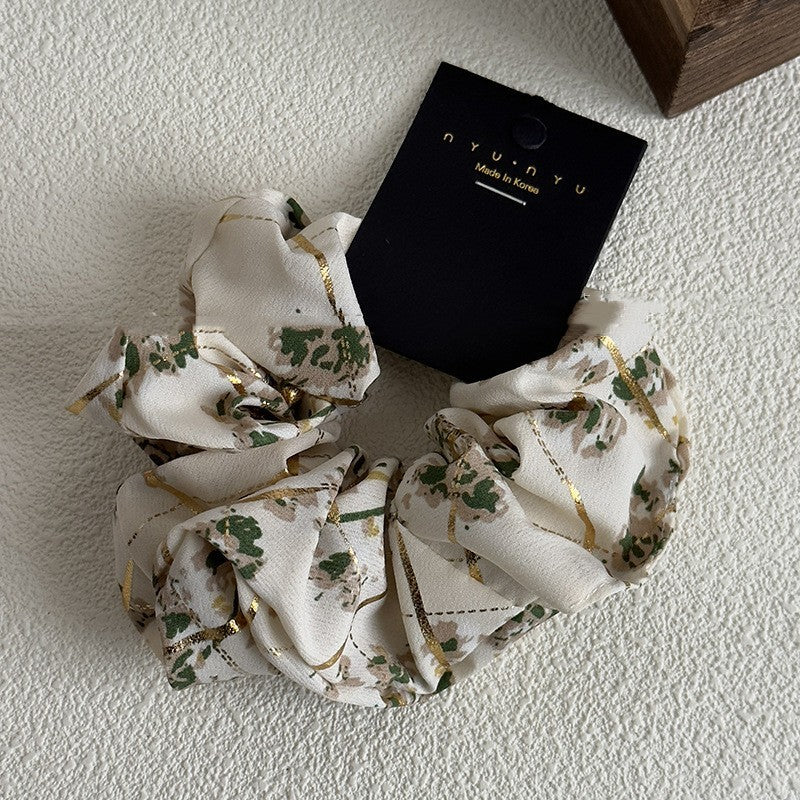 Gilding Rope Large Floral Large Intestine Hair Ring