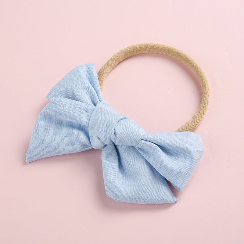 Children's slub cotton bow hair ring