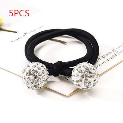Rhinestone Ball Hair Ring Hair Accessories  Sweet Hair Elastic Band