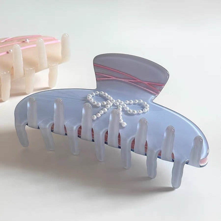 Girly Style Ribbon Shark Clip Barrettes Women