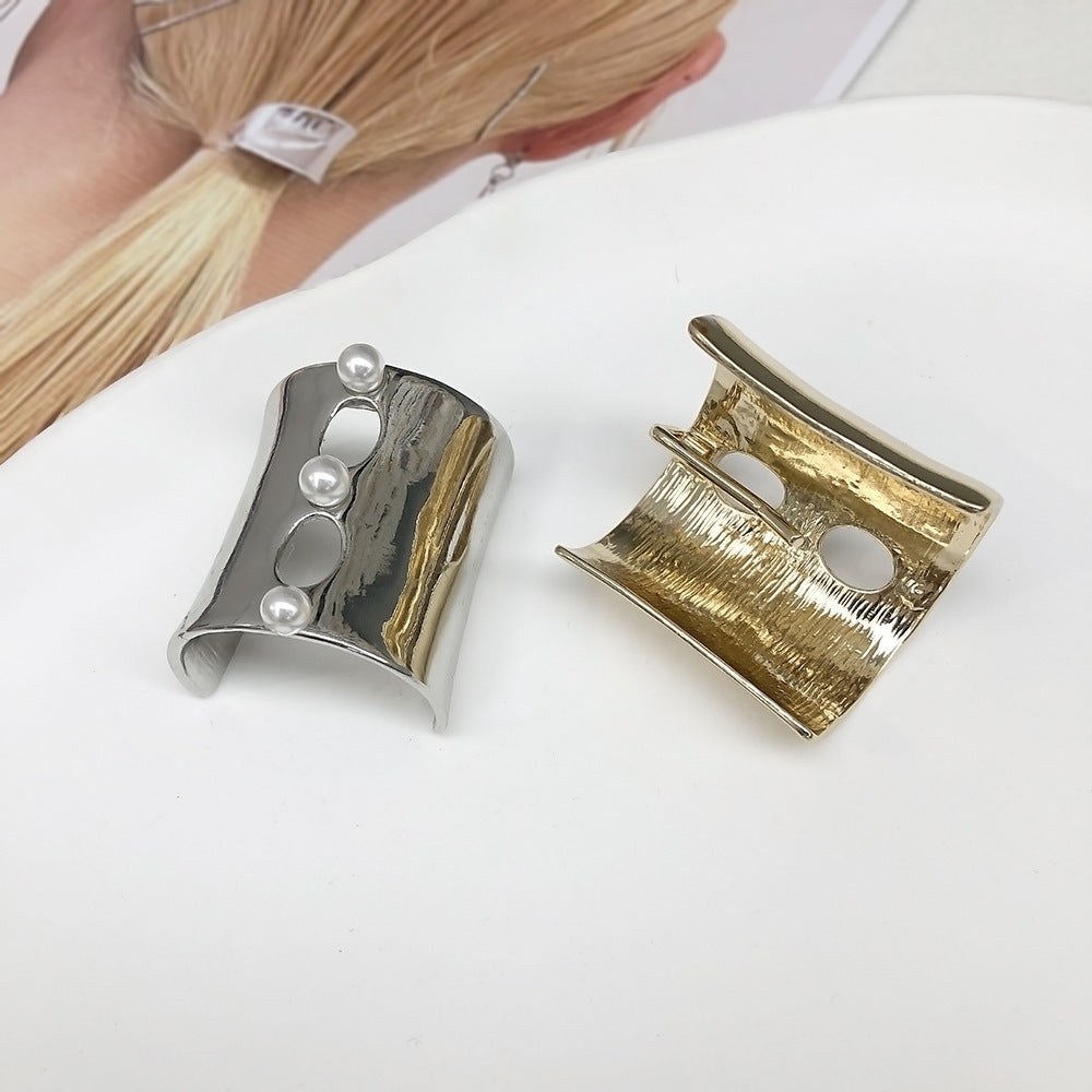 Metal U-shaped Pearl Barrettes Vintage Good-looking Hair Hook