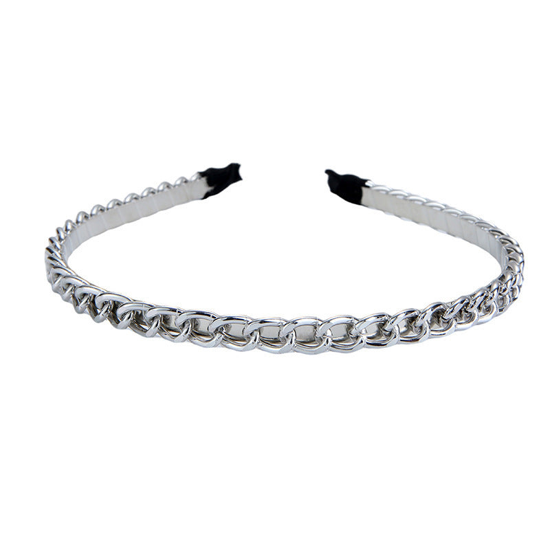 Thick Chain Hair-hoop Women's Metal Hair Band Handmade Winding Headdress Exquisite Hair Accessories Wholesale