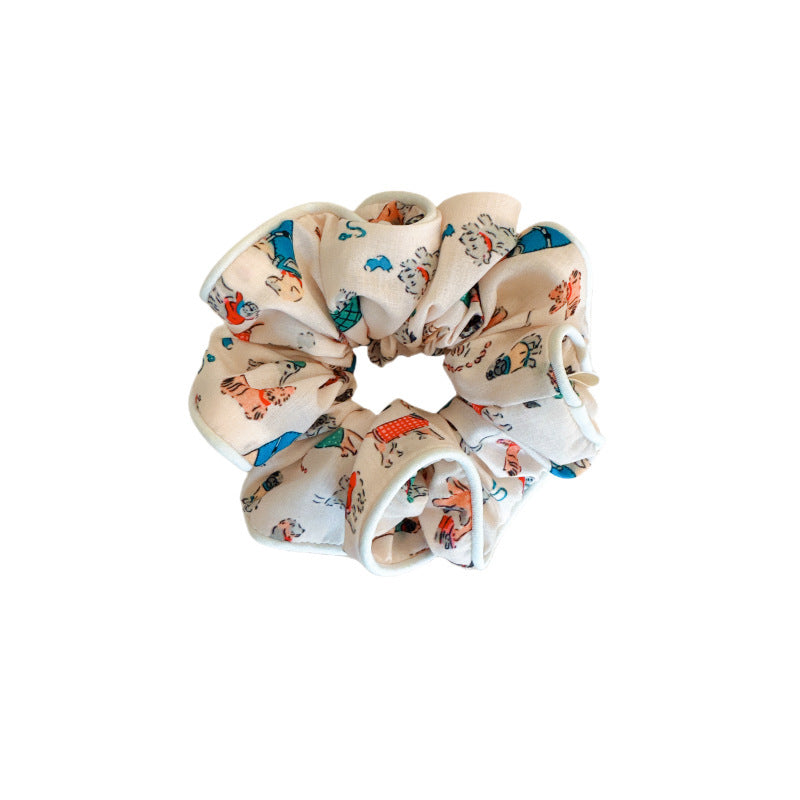Korean Cartoon Dog Animal Large Intestine Ring Ponytail Hair String Hair-binding