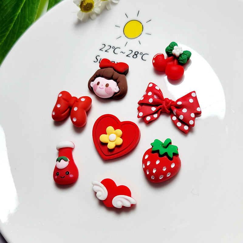 New Year Red Series Diy Trinkets Children Barrettes