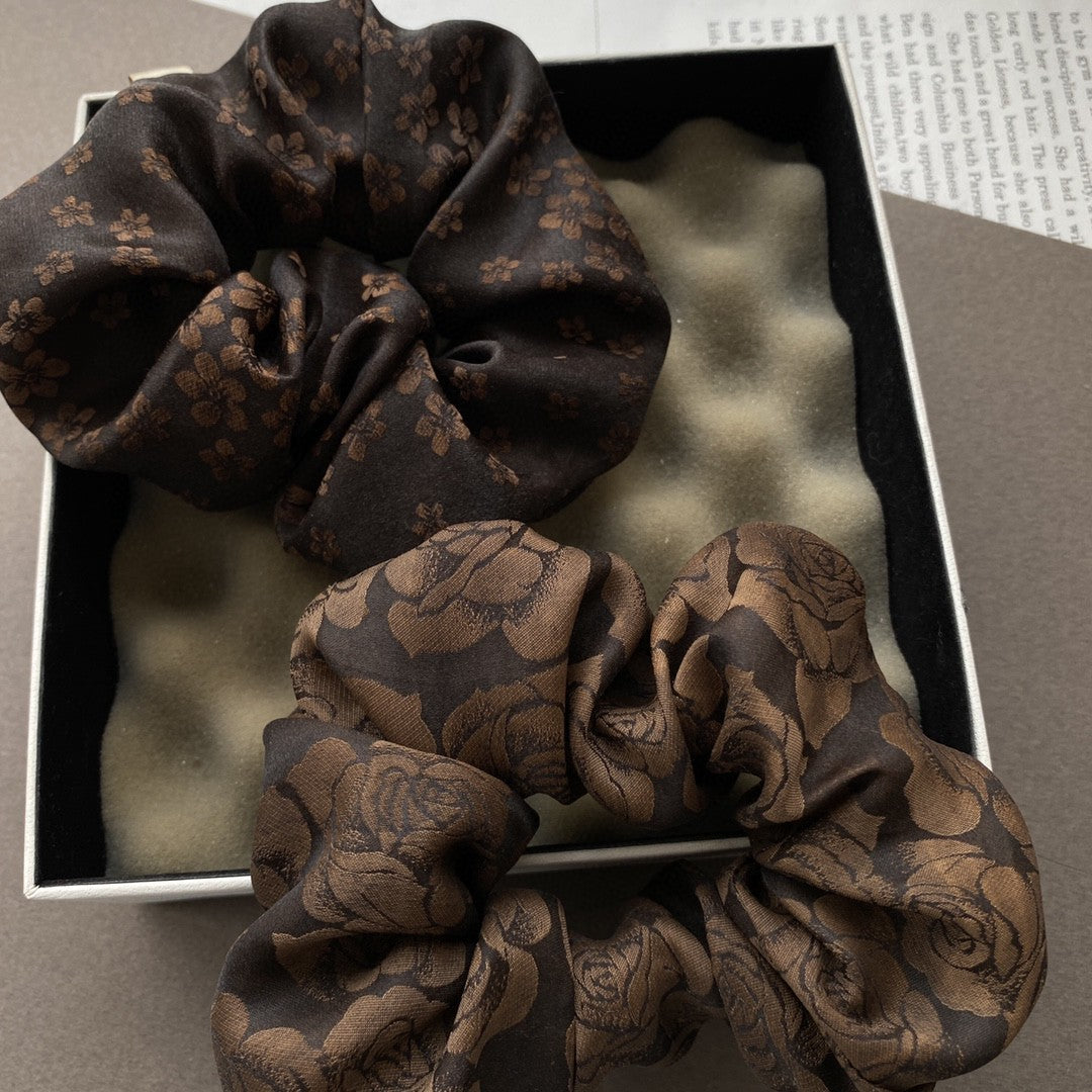 Simple Vintage Flower Elegant Silk Hair Ring