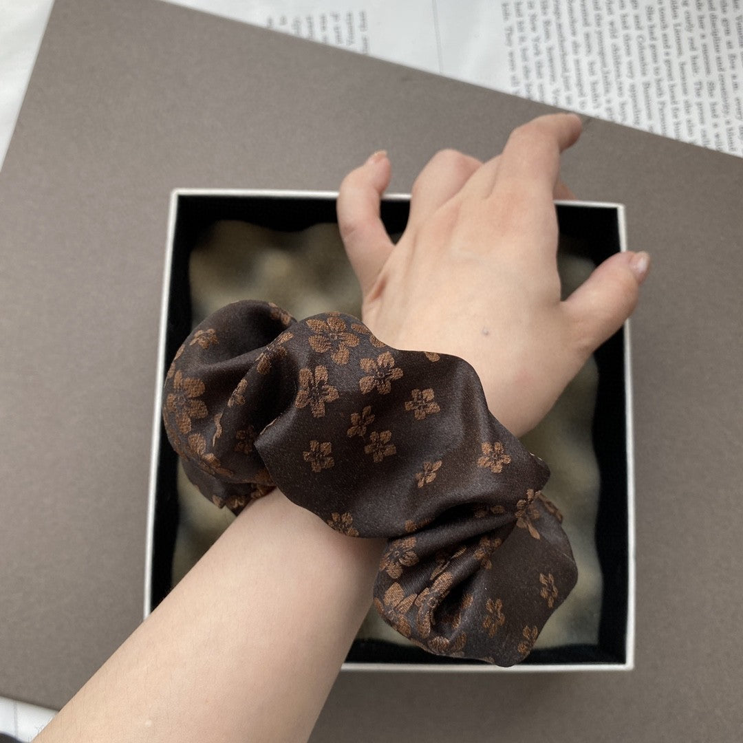 Simple Vintage Flower Elegant Silk Hair Ring