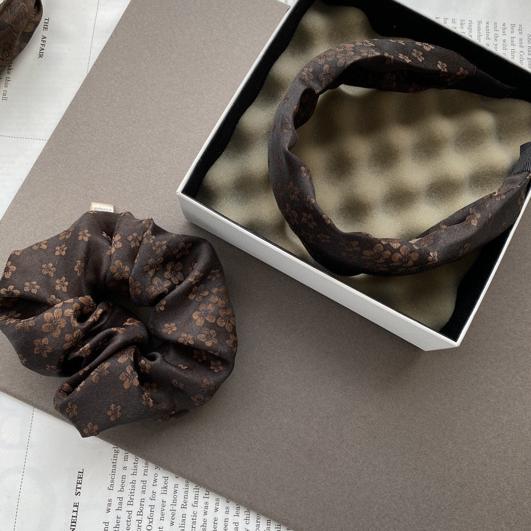Simple Vintage Flower Elegant Silk Hair Ring