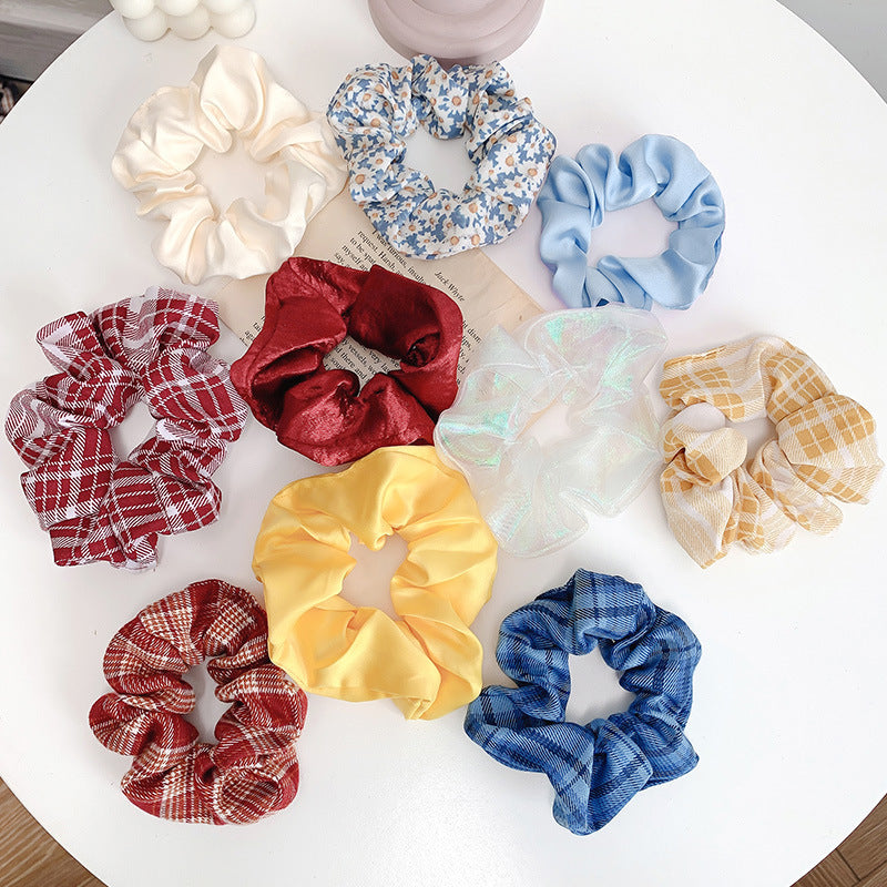 Blue intestine hair ring Medium Scrunchies Hair Rope Headwear