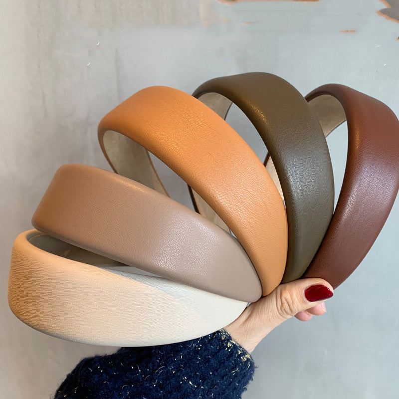 Retro Easy Matching Sponge Headband Graceful And Fashionable Headband Hair Clip Female