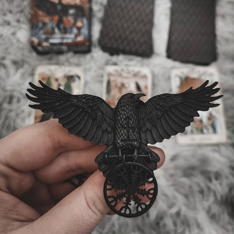 Best Unique Viking Black Oversized Crow Hair Clip Accessories