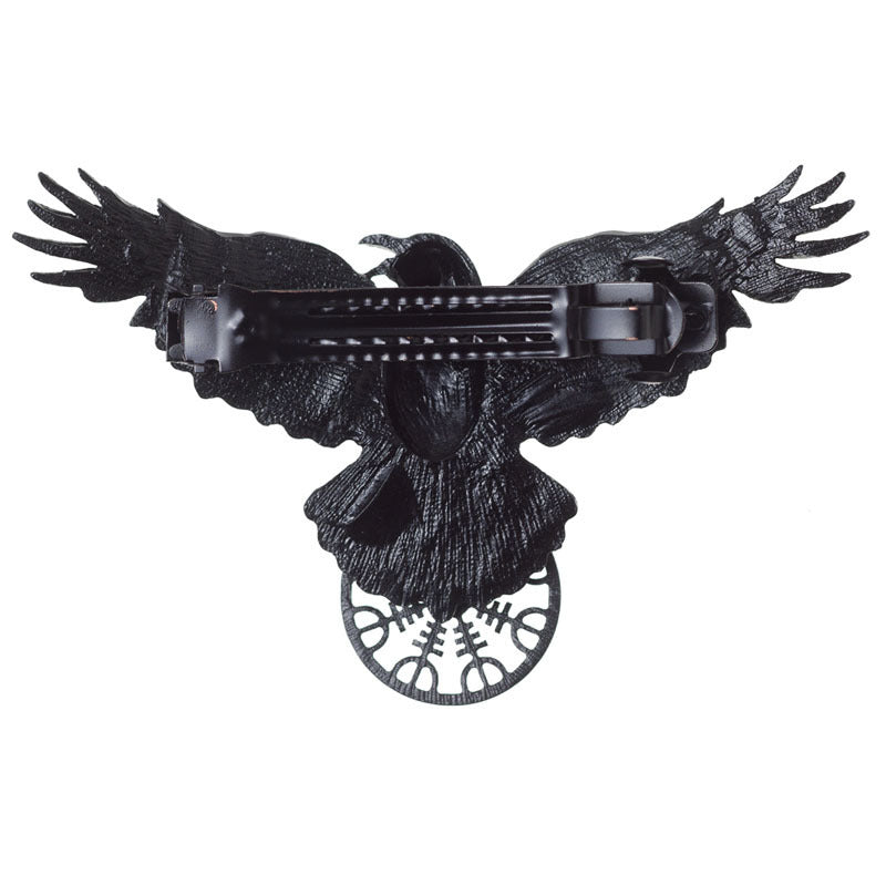 Best Unique Viking Black Oversized Crow Hair Clip Accessories
