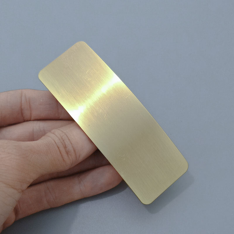 Brushed Metal Barrettes European American Simple Versatile Temperament Ins Fashion Normcore Style Ponytail Clip