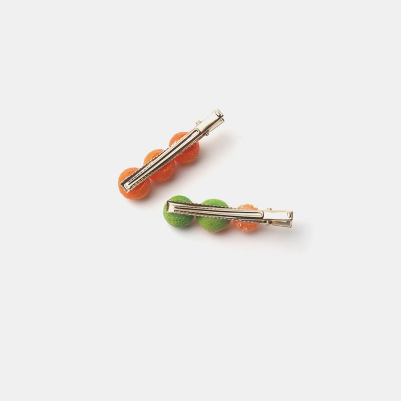 Summer Colorful Fruit Barrettes Sweet Japanese Childlike Orange Side Clip