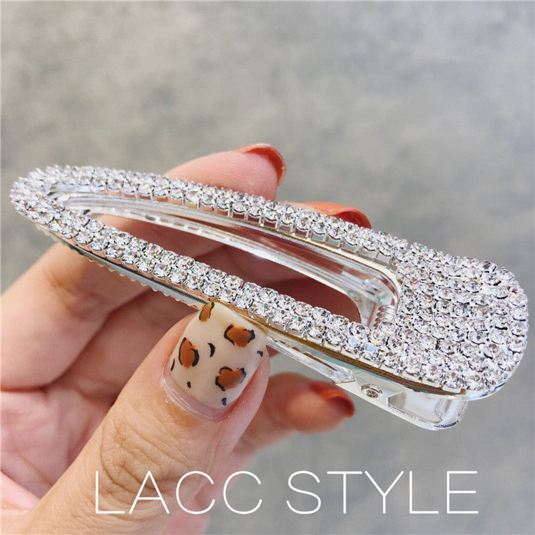 Shiny Crystal Hair Clip For Women Girls
