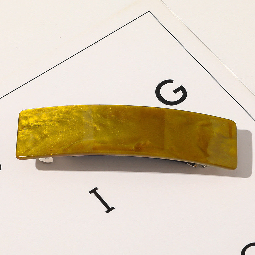 Retro Square Shape Grabbing  Acetate Sheet Spring Chuck Hair Clip