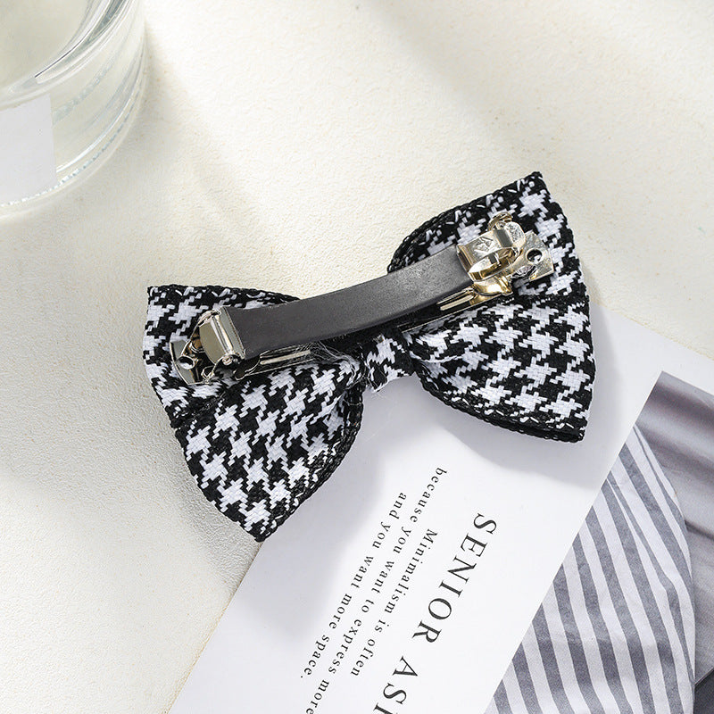 Barrettes Fabric Back Head Big Bow Spring Clip