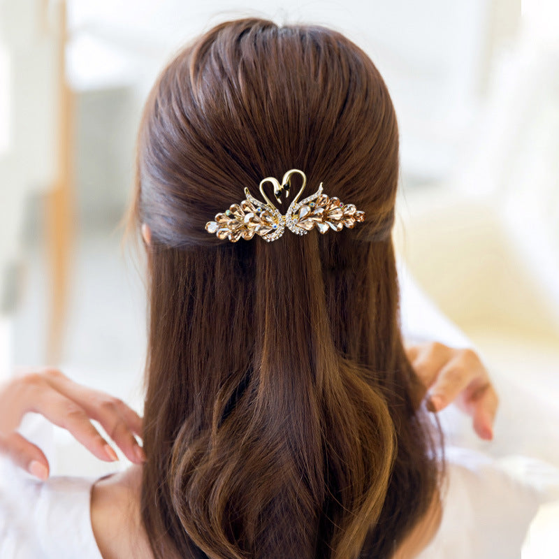 Best Small Fashion Double Swan Women's Hair Clip