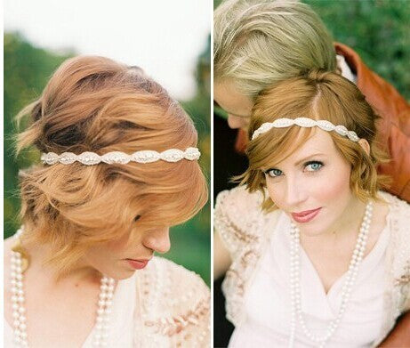 Best European luxury handmade crystal chaton bride hair band wedding hair headdress