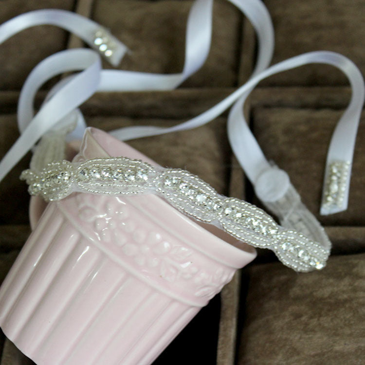 Best European luxury handmade crystal chaton bride hair band wedding hair headdress