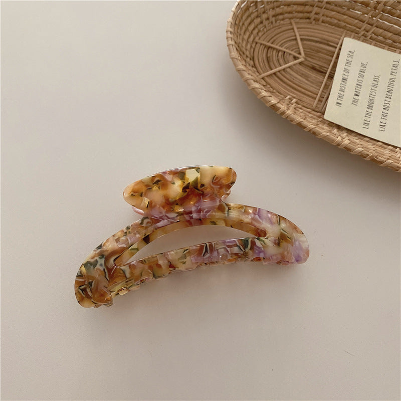 Retro Color Plate Bathing Hair Clip Behind The Head Of The Moon