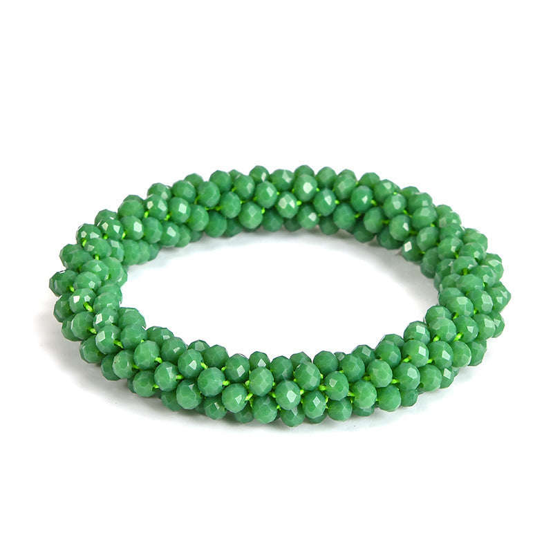 Crystal Color Elastic Rubber Band Hair Ring Ponytail Simple