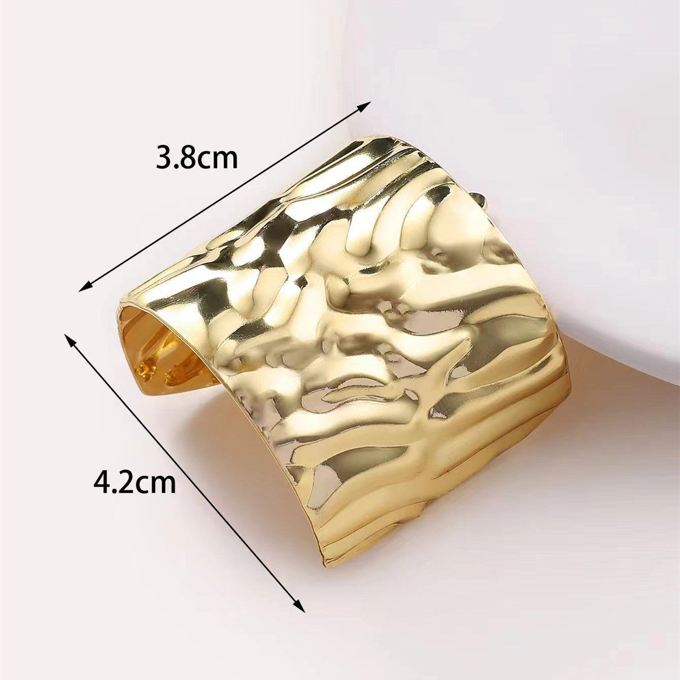 Metallic Concave-convex Lava Insert Barrettes Grabber Clip Headdress