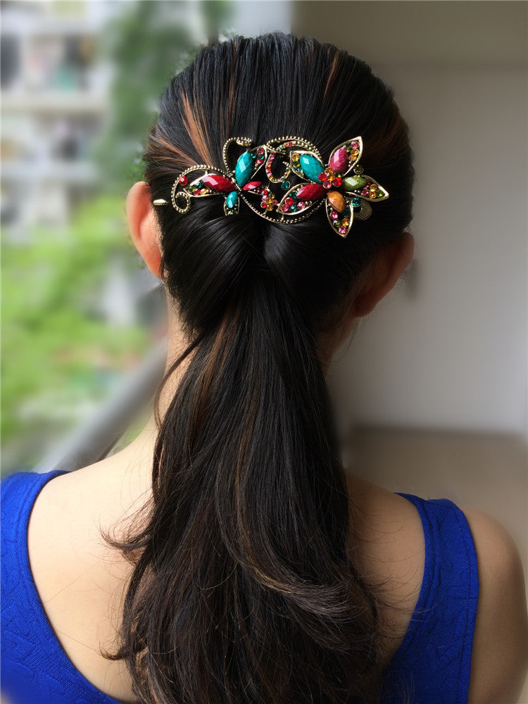 Best style retro resin butterfly dish hair clip
