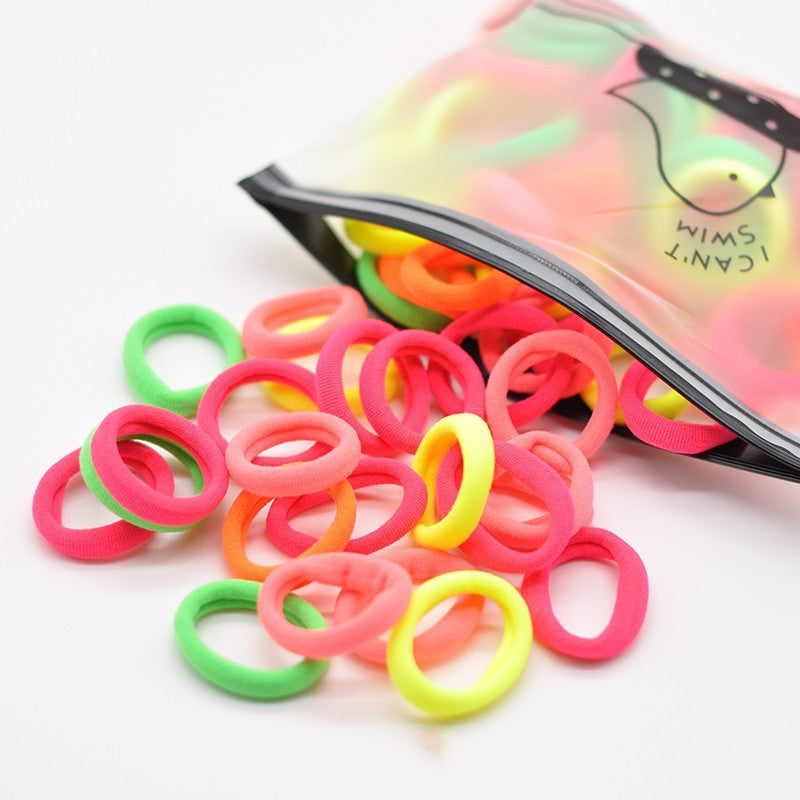 Pure Color Simple Children's Towel Hair Ring