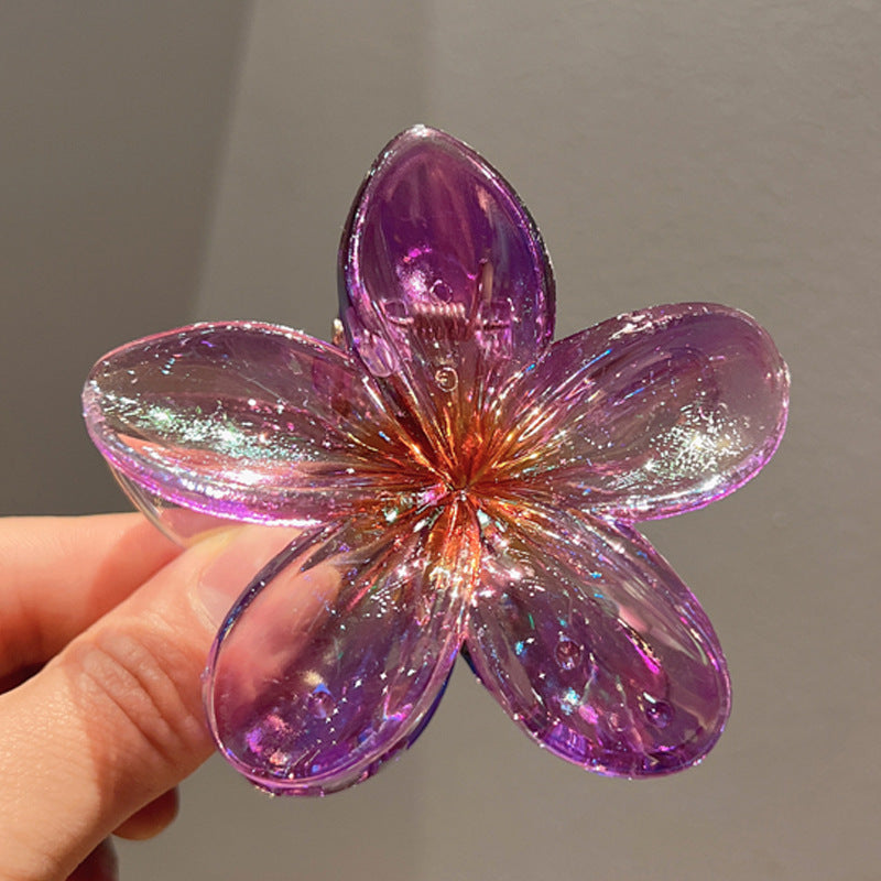 Plating Color Transparent Egg Bauhinia Barrettes Women's