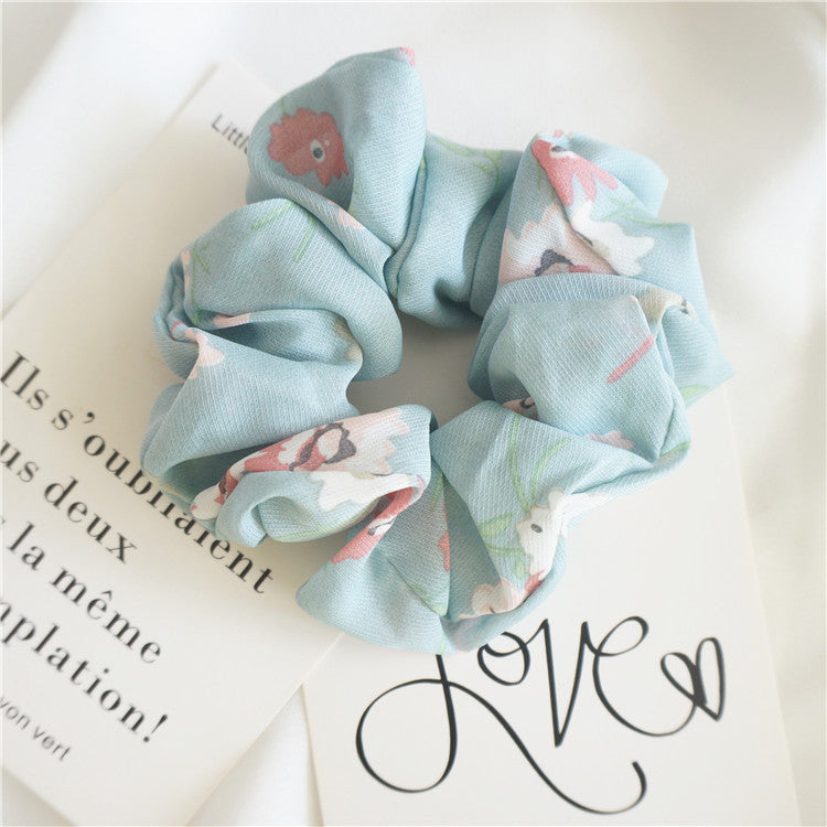 Spring and summer chiffon large intestine circle hair ring women