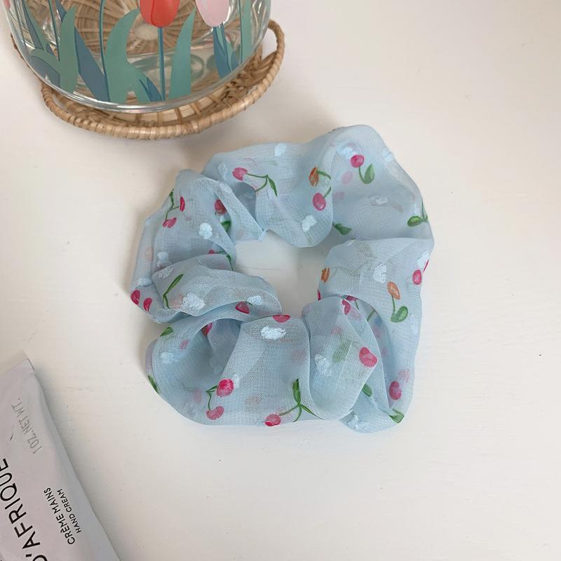Korean Fruit Pig Large Intestine Hair Ring Organza Cute Japanese Rubber Band Female Tie