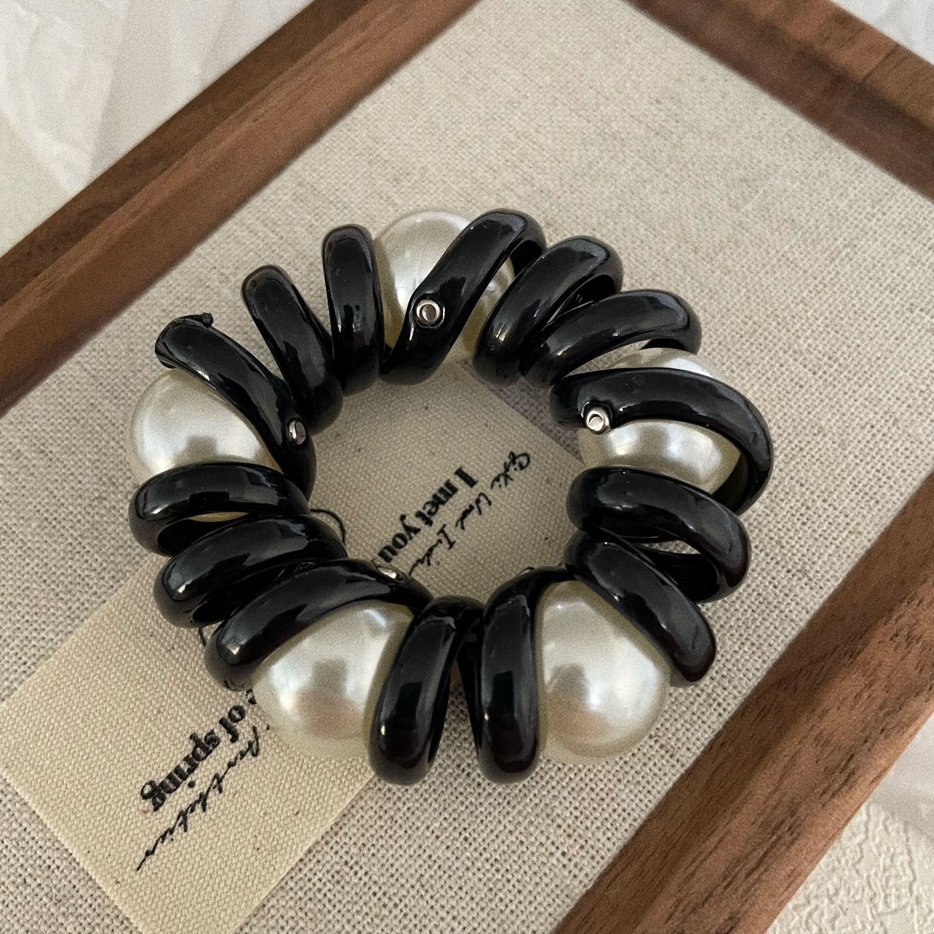 Simple Pearl Phone Line Hair Ring