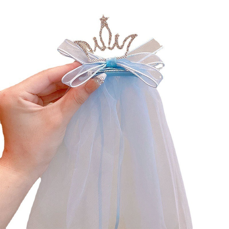 Gauze Crown Barrettes Children's Hair Accessories