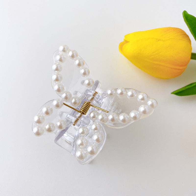 Medium Butterfly Shape Pearl Fancy Pearl Jelly Palette Hair Clip