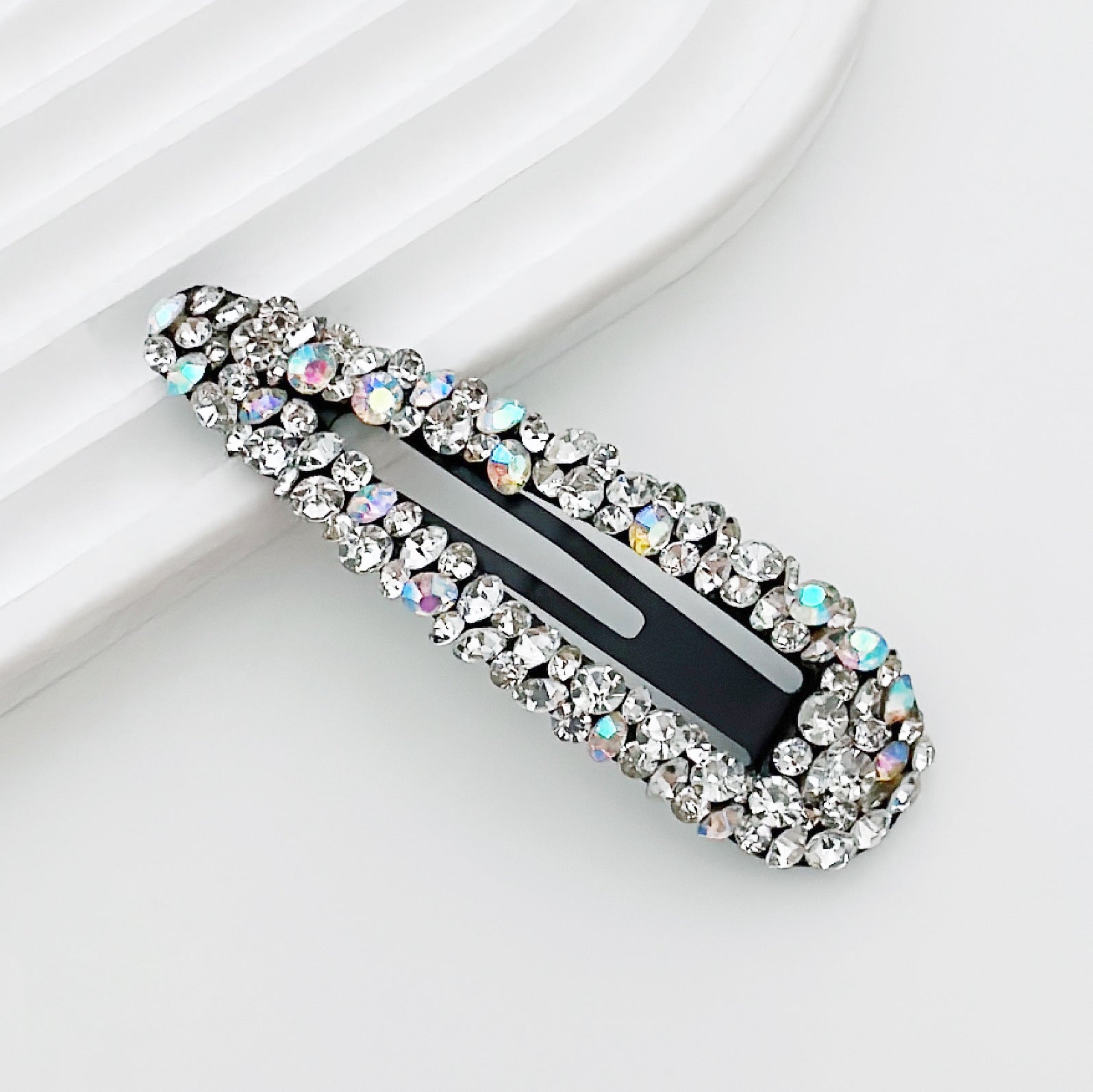 Diamond Colorful Crystals Rectangular BB Clip Break Hair Side Bang Clip
