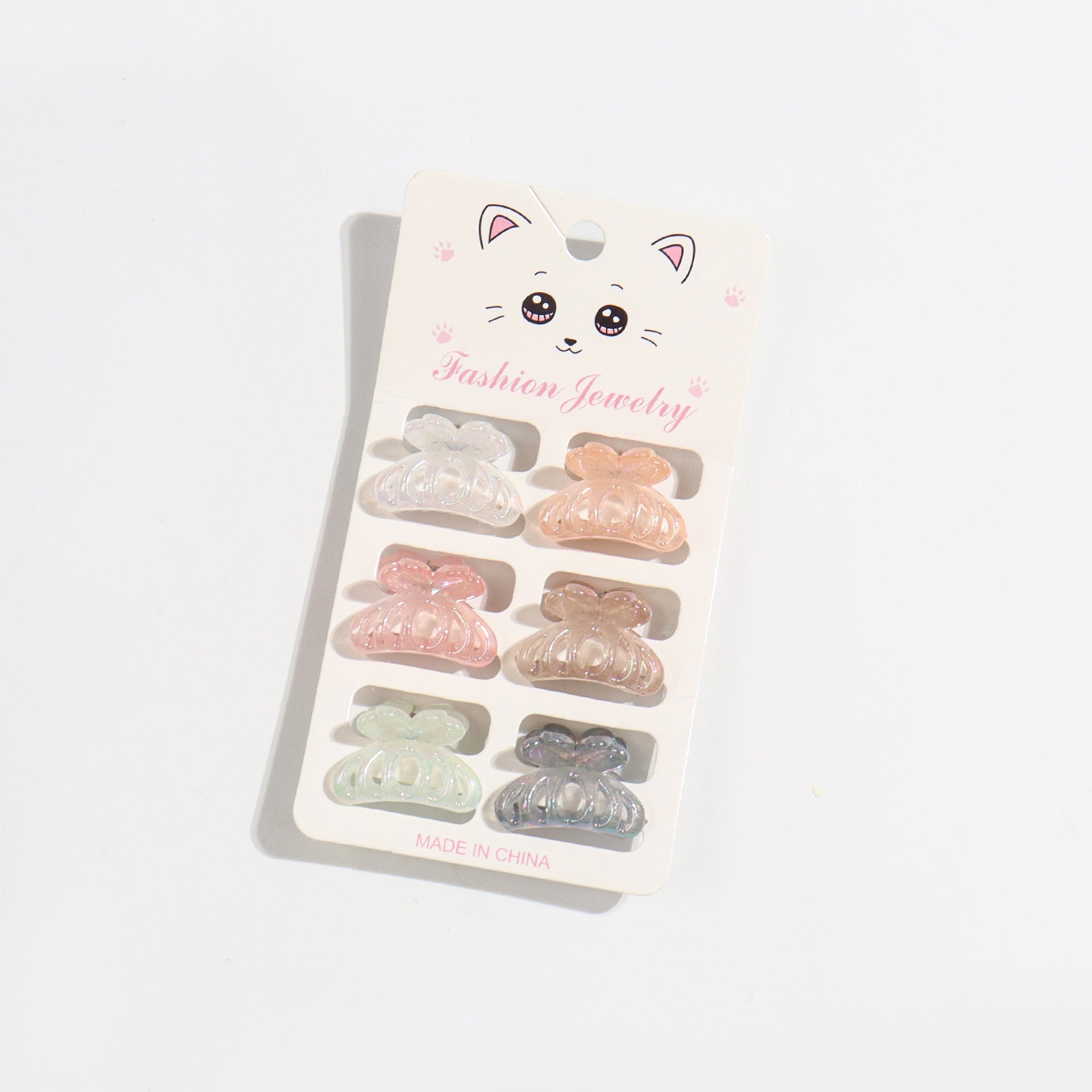 Korean Style Mini Claw Clip 6 Cards Jelly Color Barrettes