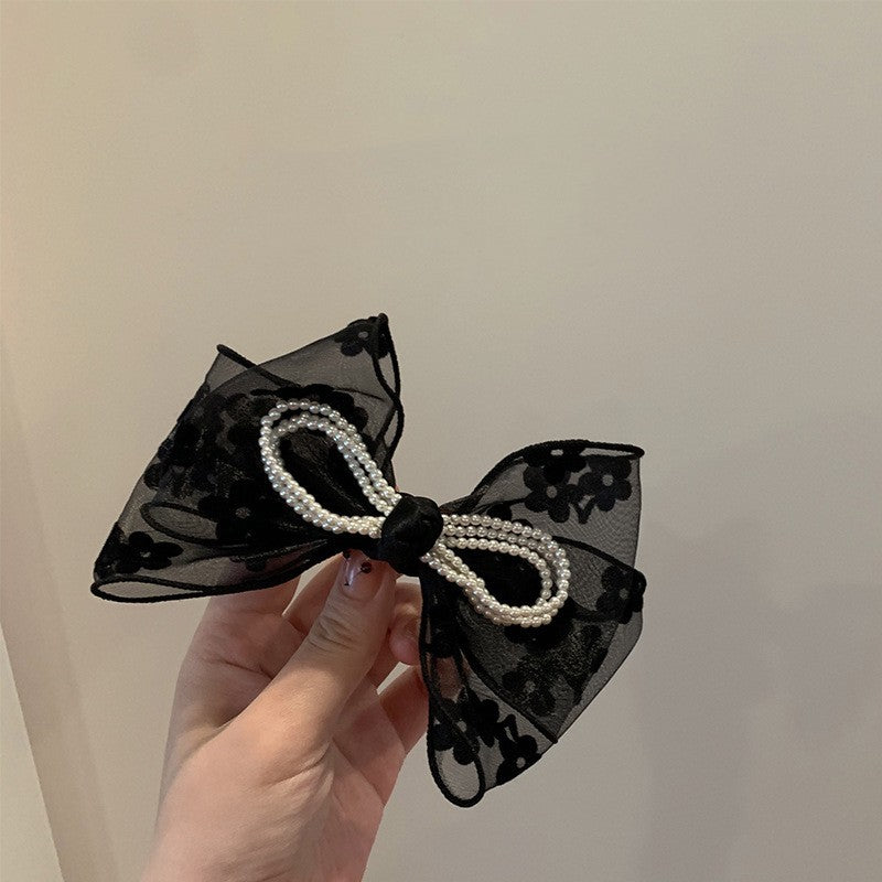 Super Fairy Organza Large Bow Flower Back Of The Head Hair Clip