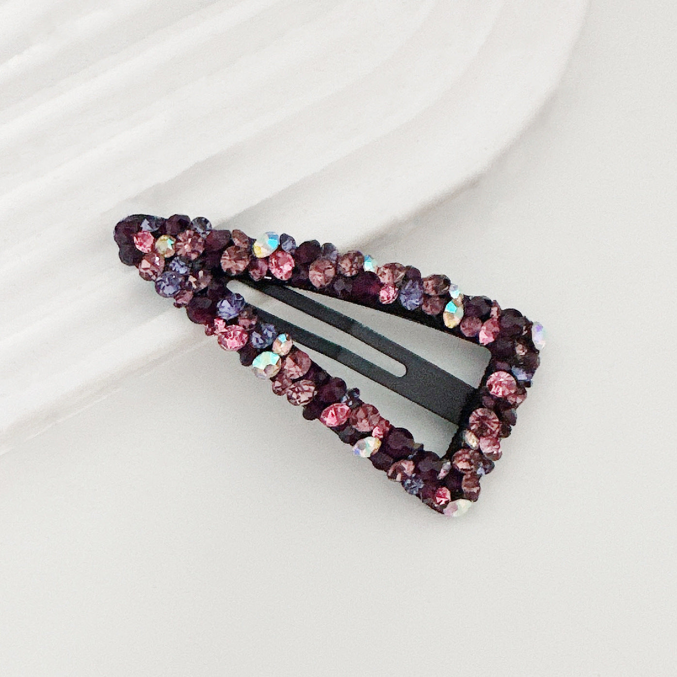 Diamond Colorful Crystals Rectangular BB Clip Break Hair Side Bang Clip