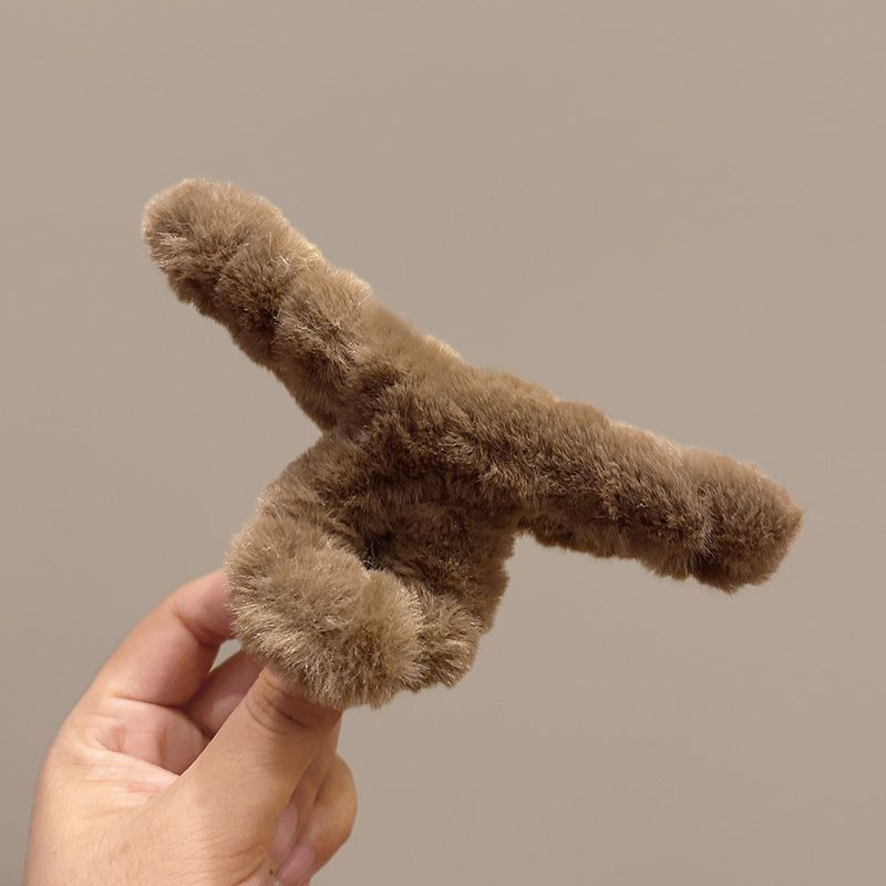 Autumn And Winter Plush Shark Clip Barrettes