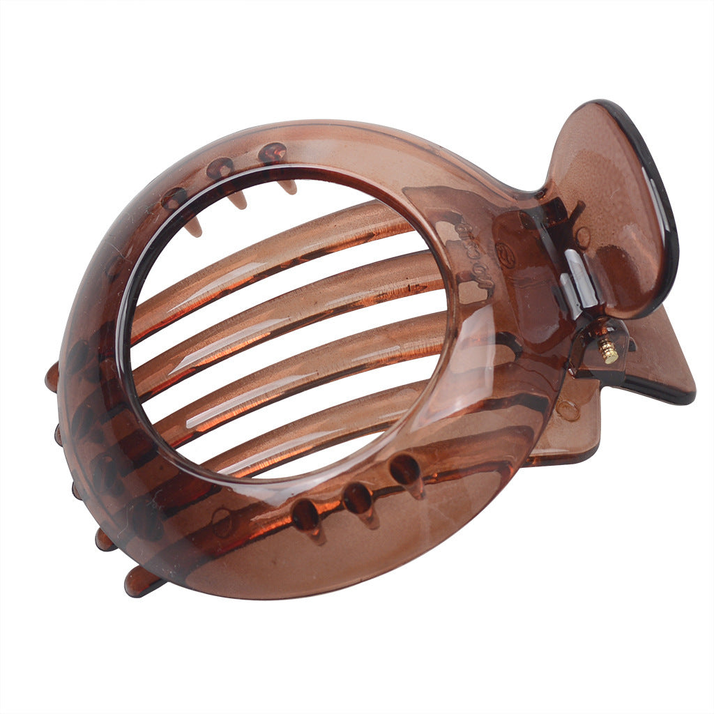 European And American Stylish Round Hollow Hair Plug Barrettes