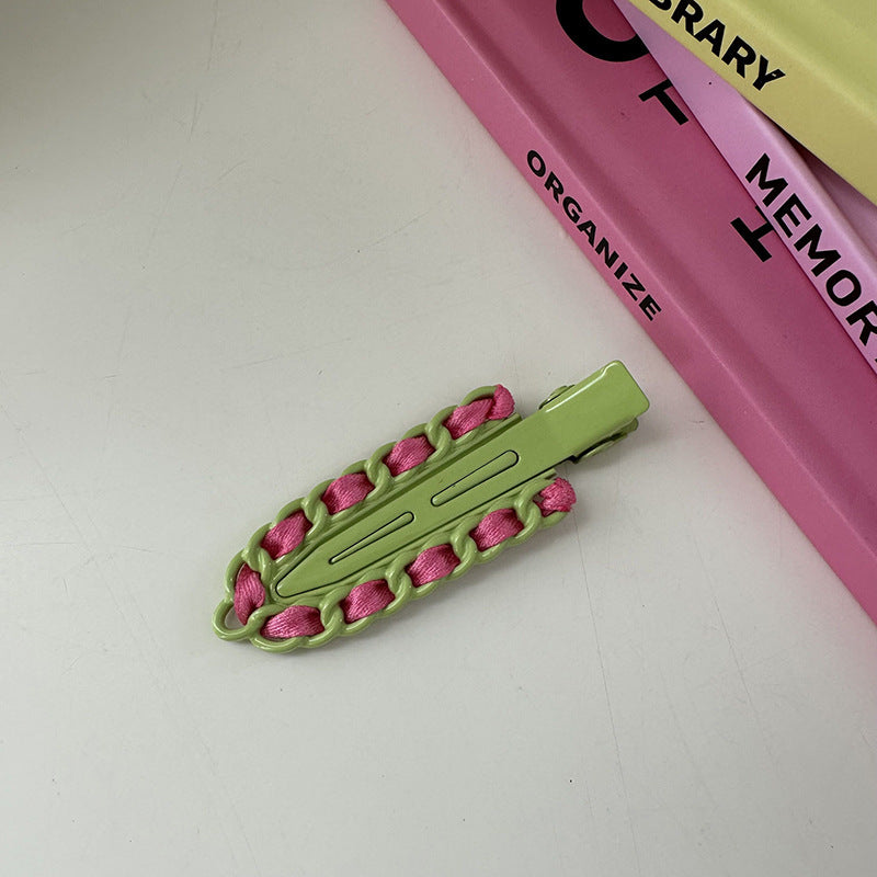 Dopamine Hair Accessories Barrettes Metal Traceless Clip Color Advanced Sense Small Hairpin Bang Side Clip Headdress