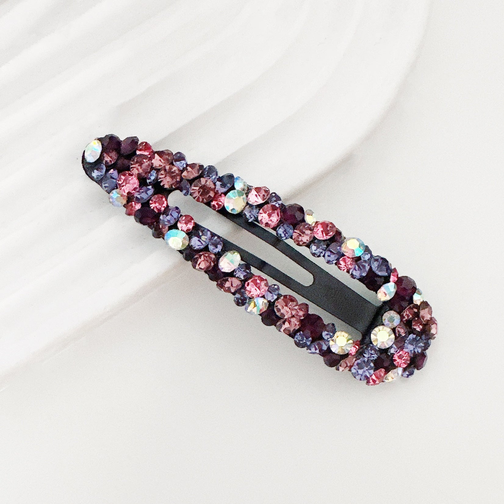 Diamond Colorful Crystals Rectangular BB Clip Break Hair Side Bang Clip