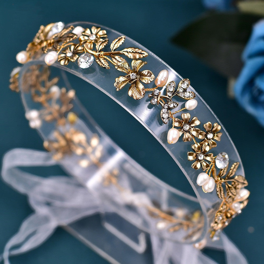Best Freshwater Pearl Leaf Design Hair Band