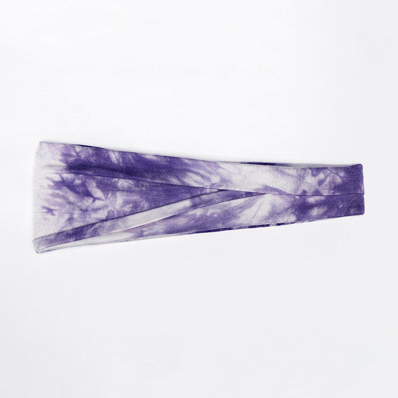 Tie-dye Turban Wide Side Sports Headband