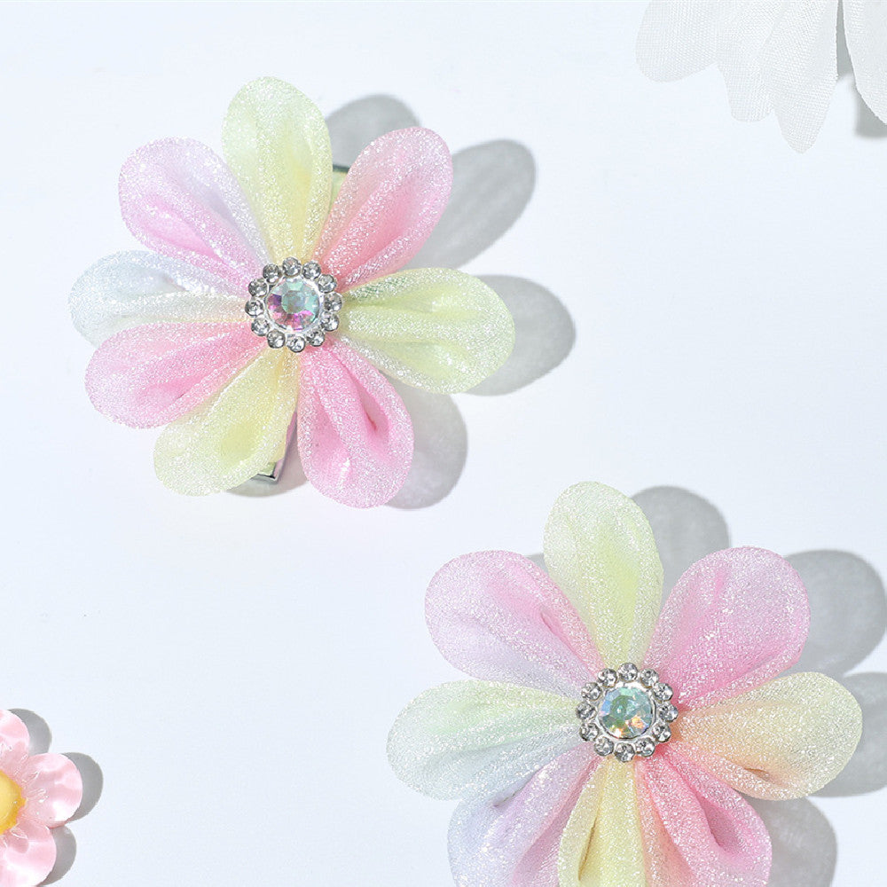Fashion Mesh Butterfly Children Flower Barrettes