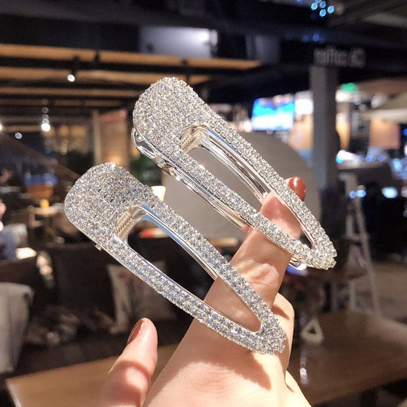 Shiny Crystal Hair Clip For Women Girls