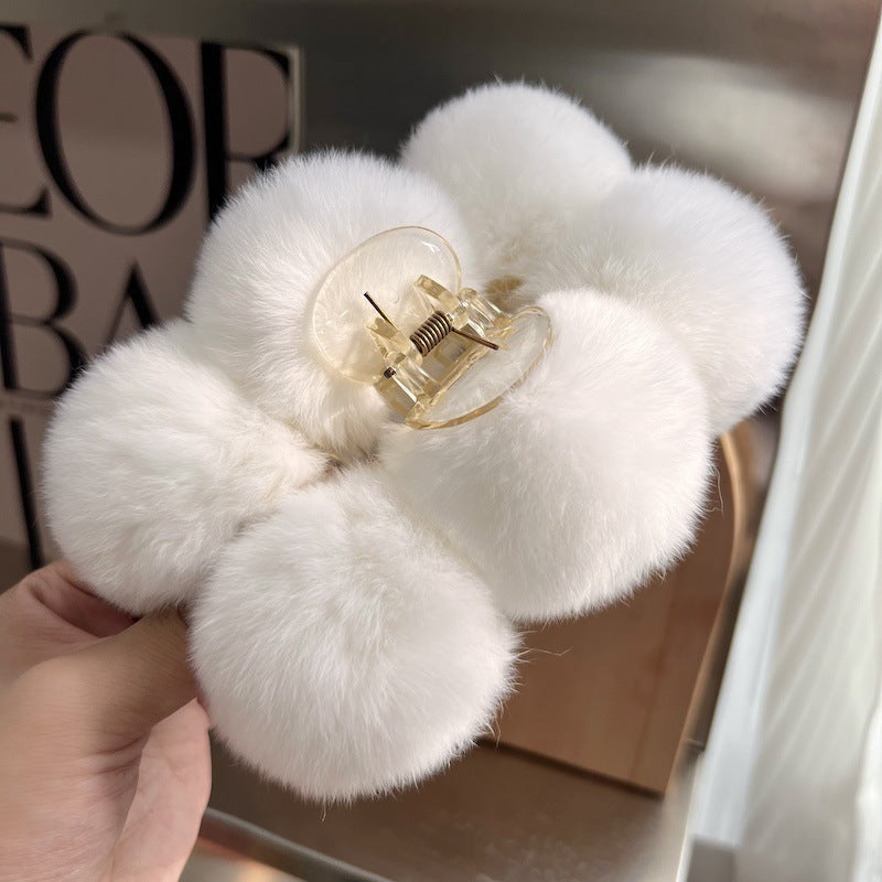 Best Korea Real Otter Hair Hair Clip Female
