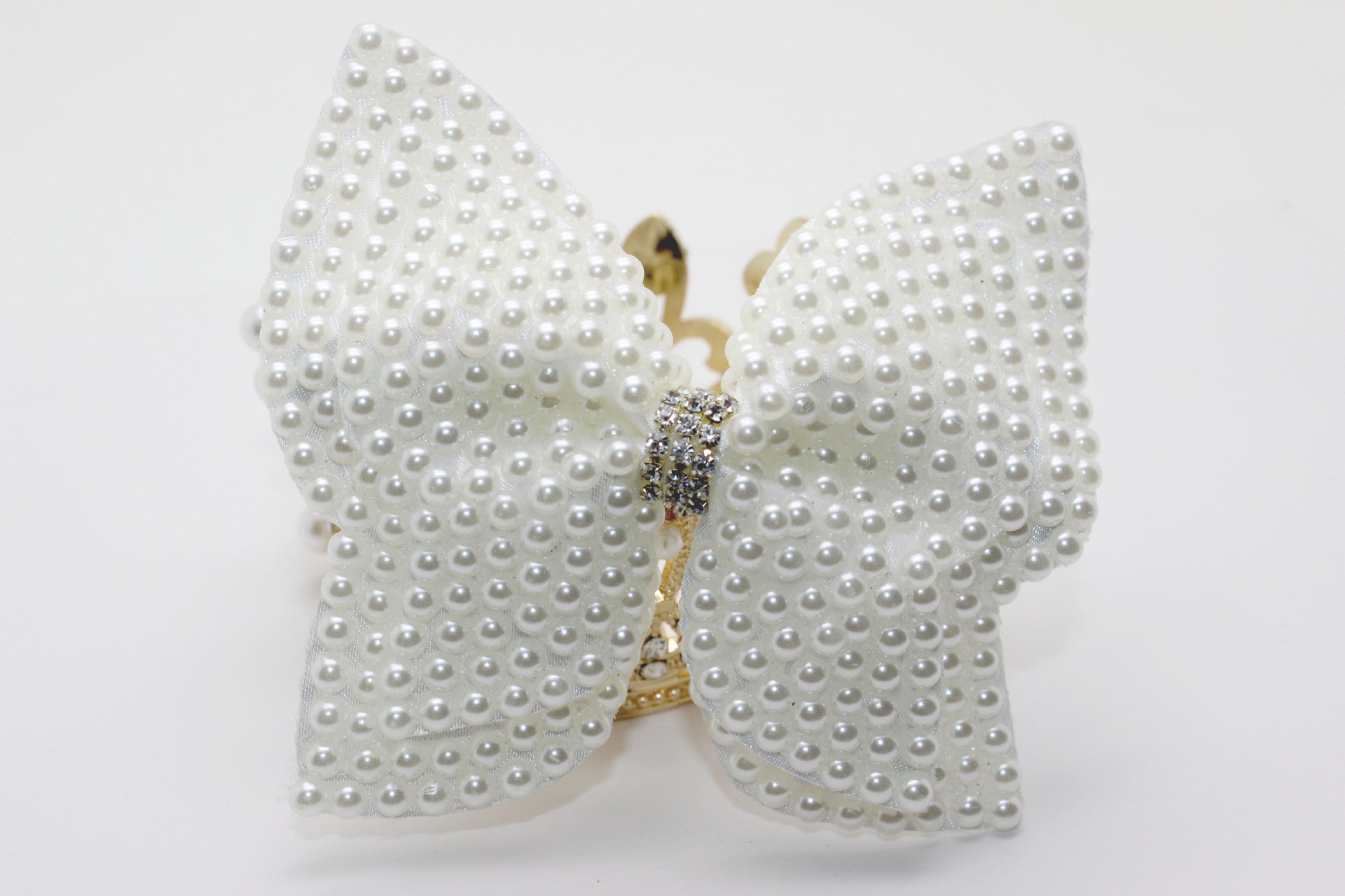 Bow Tiara Pearl Hair Clip
